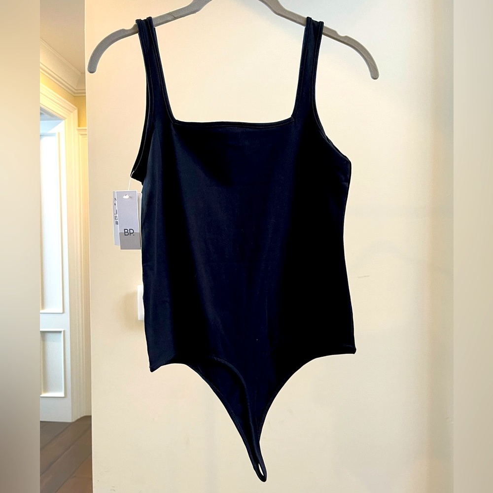 BP NWT Black Bodysuit Square Neck Small